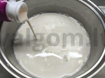 Rūgštus pienas iš virto pieno su grietine Žingsnis 4