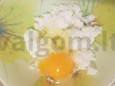 Skani ryžių blynas su kumpiu Žingsnis 1