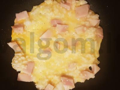 Skani ryžių blynas su kumpiu Žingsnis 3