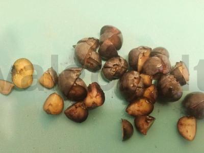 Grikių dribsniai su šviežiomis mėlynėmis pusryčiams Žingsnis 3