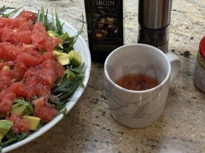 Salotos su krevetėmis, rukola ir avokadu Žingsnis 6