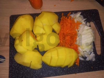 Žirnių sriuba su rūkyta mėsa pietums Žingsnis 3