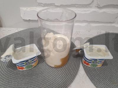 Varškės kremas su jogurtu „Šaltas rytas“ Žingsnis 3