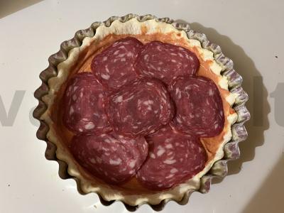 Kvapni pica su traškia parmezano plutele Žingsnis 7