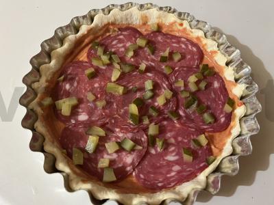 Kvapni pica su traškia parmezano plutele Žingsnis 9