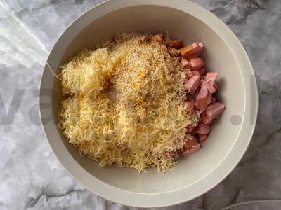 Sūrio vokelis su kumpiu Žingsnis 1