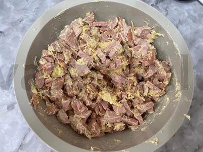 Sūrio vokelis su kumpiu Žingsnis 3