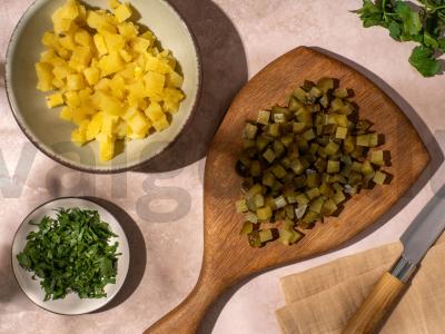 Kaimiškas salotas su voveraitėmis Žingsnis 3