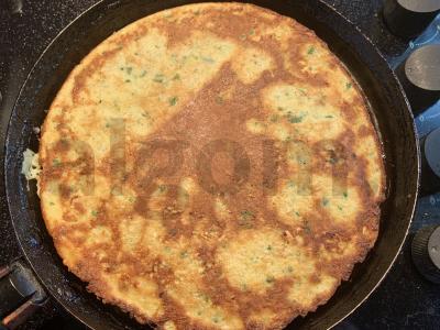 Avižų blynas su varške ir špinatais Žingsnis 6