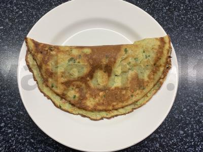 Avižų blynas su varške ir špinatais Žingsnis 7