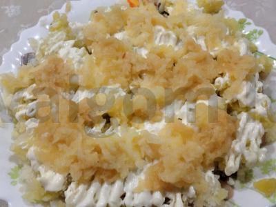 Originalus salotas „Silkė po sniegu“ Žingsnis 3