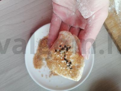 Sausainiai „Trikampiai“ su cukrumi Žingsnis 8