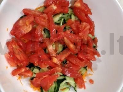 Daržovių salotas su žaliais žirneliais Žingsnis 3