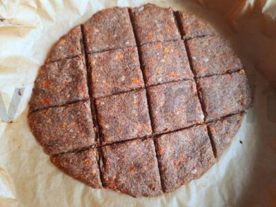 Lino krekeriai su pomidoru Žingsnis 6