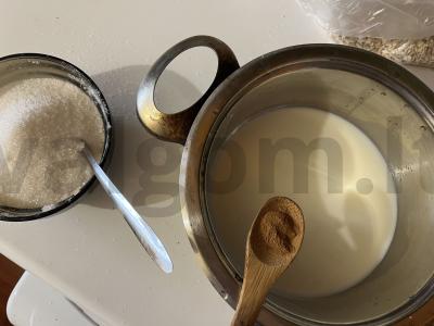 Avižinė košė su grietinėlėmis ir cinamonu Žingsnis 2