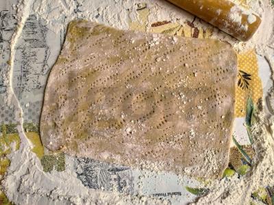 Tortas „Napoleonas“ su dviem tešlos rūšimis Žingsnis 6