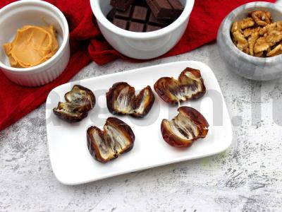 Dattelės šokolade su riešutais Žingsnis 1