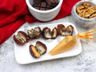 Dattelės šokolade su riešutais Žingsnis 2