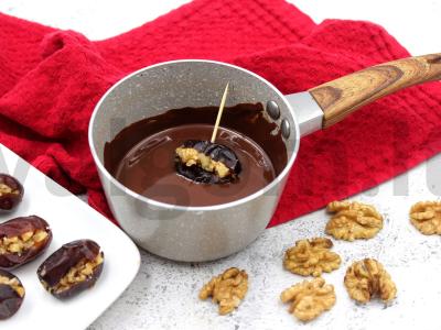 Dattelės šokolade su riešutais Žingsnis 4