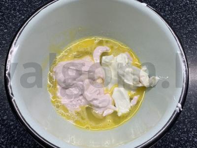 Vafliai su vaikų varške ir kokosų miltais Žingsnis 2