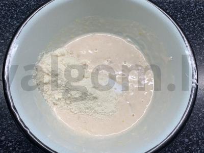 Vafliai su vaikų varške ir kokosų miltais Žingsnis 3