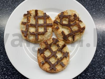 Vafliai su vaikų varške ir kokosų miltais Žingsnis 5