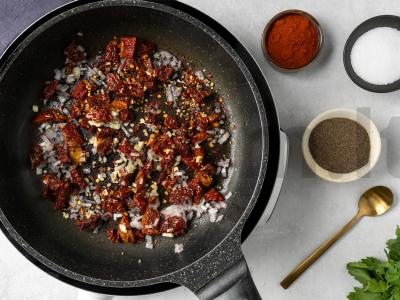 Makaronai su pomidorais ir rikota Žingsnis 3