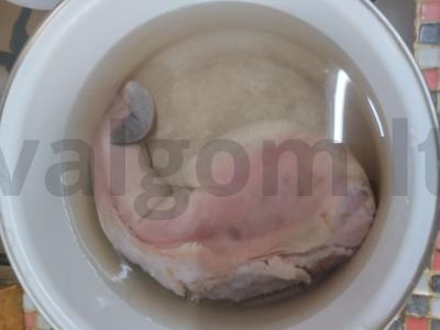 Jautienos liežuvis su kaparėliais Žingsnis 1