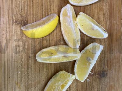 Biskvitinis pyragas su citrina, obuoliu ir lazdyno riešutais Žingsnis 2