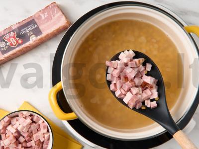 Žirnių sriuba su rūkyta mėsa Žingsnis 2