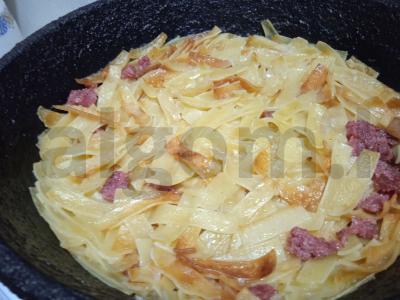 Kepta makaronai su rūkytų skoniu Žingsnis 5