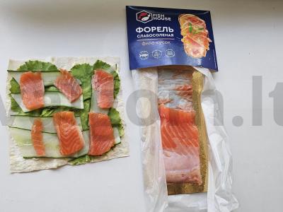 Silpnai sūdyta upėtakis lavaše Žingsnis 4