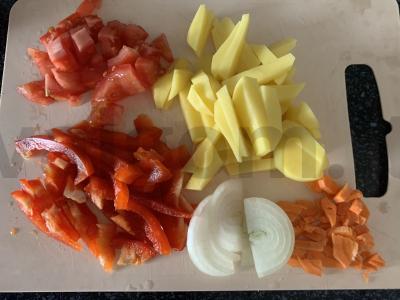 Lagnano makaronai su daržovėmis vakarienei Žingsnis 1