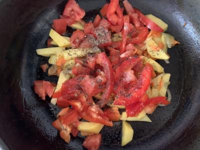 Lagnano makaronai su daržovėmis vakarienei Žingsnis 4