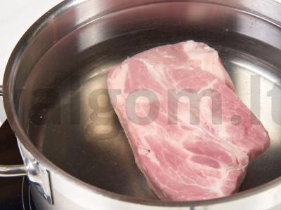 Virta kiauliena užkandis Žingsnis 1