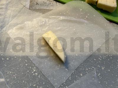 Keptas sūris ryžių popieriuje Žingsnis 2