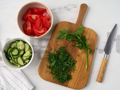 Salotos su tunu ir daržovėmis Žingsnis 3