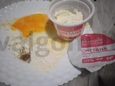 Žalios pomidorai tešloje su grietine Žingsnis 2