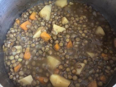 Grietininis lęšių sriuba-pyragas Žingsnis 6