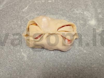 Mantai su kiaulienos faršu ir daržovėmis vakarienei Žingsnis 7