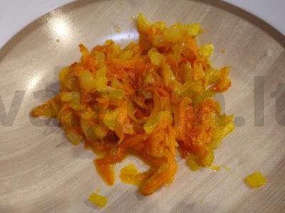 Žuvies filė su daržovėmis po sūriu Žingsnis 5