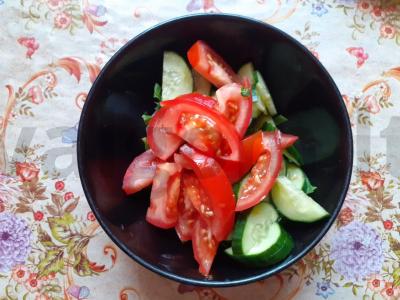 Daržovių salotas su rūgštynėmis ir salotų mišiniu Žingsnis 3