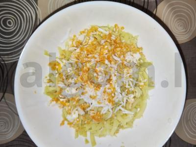 Lašišų salotas „Mandarinka“ Žingsnis 2