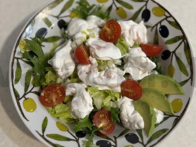 Ryškus salotas su krevetėmis veganiškas Žingsnis 3