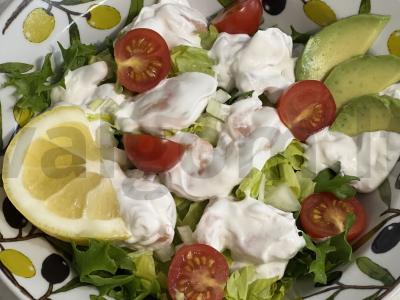 Ryškus salotas su krevetėmis veganiškas Žingsnis 4