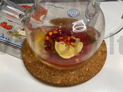 Rožinė spanguolių ir šaltalankių arbata Žingsnis 3