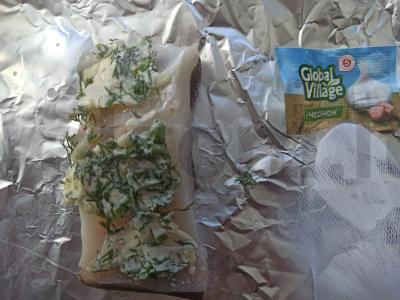 Plačiakarpis, keptas su daržovėmis ir sviestu Žingsnis 5