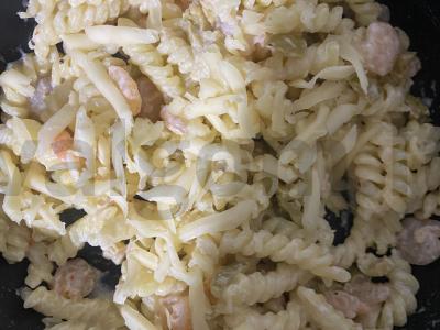 Grietinėlės makaronai su krevetėmis ir alyvuogėmis Žingsnis 13