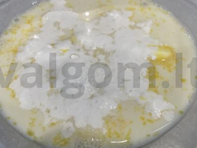 Vieniški vafliai „Vaisiniai“ su vanilinu Žingsnis 3