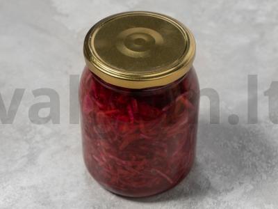 Marinuota salotų mišinys iš kopūstų, burokėlių ir morkų Žingsnis 8